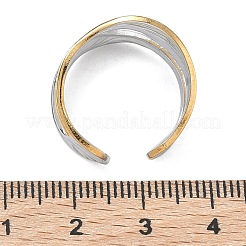 Anillos abiertos para puños de acero inoxidable 304&nbsp;RJEW-F202-01D-GP