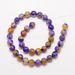 Brins de perles d'agate craquelée de feu naturel&nbsp;G-K166-06F-10mm-07