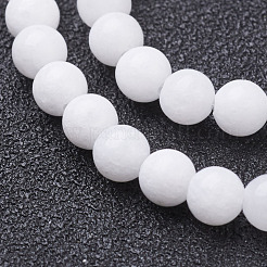 Natürliche weiße Jade perlen Stränge&nbsp;X-GSR10mmC067