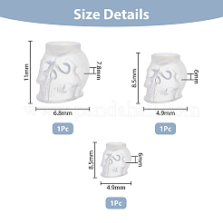 3 Stück Silikonformen für Halloween-Totenkopfkerzen&nbsp;CAND-FH0001-04