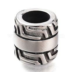 304 Edelstahl-Europäische Perlen&nbsp;STAS-O129-03AS