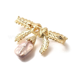 Broschen aus Messing mit Mikropavé und Zirkonia für Damen&nbsp;JEWB-N001-20G