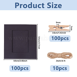 10 marco de fotos rectangular de papel para colgar en la pared&nbsp;AJEW-WH0696-284