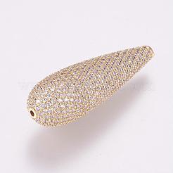 Perline zirconi micro pave  in ottone&nbsp;KK-P116-15G