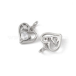 Breloques en laiton et zircon cubique transparent pour la Saint-Valentin de Shegrace&nbsp;XGRQ3P305-595P