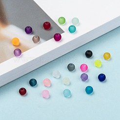 Fili di perle di vetro trasparenti 24 colori&nbsp;FGLA-X0001-04B-8mm