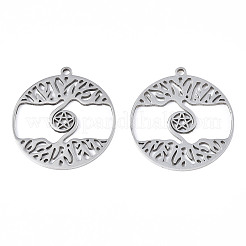 Pendentifs en acier inoxydable 201 anti-ternissement&nbsp;LS-STAS-N098-041M