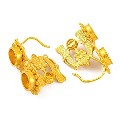 Ganci per orecchini a fiore in ottone con vassoio rotondo&nbsp;KK-G502-23C-G