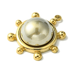 Ionenbeschichtung (IP) 304 Edelstahl Pavé Muschelperlen Anhänger&nbsp;FIND-Z028-35B