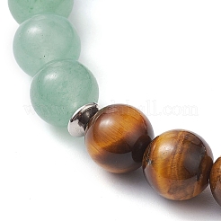 3 pièce de 3 styles de bracelets extensibles en perles de pierres précieuses chakra&nbsp;BJEW-JB10204