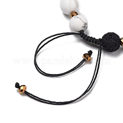 Bracelets réglables de perles tressées avec cordon en nylon&nbsp;BJEW-JB05318-04