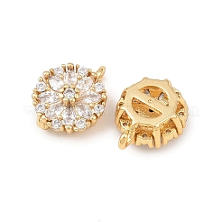 Latón micro pavimenta claro cubic zirconia encantos&nbsp;KK-G544-07G-04