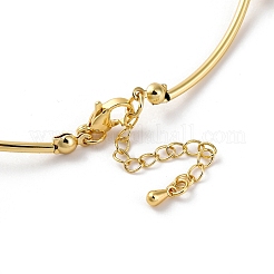 Collane con ciondolo in ottone placcato a cremagliera per donna&nbsp;NJEW-C059-02G-01