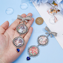 2 Stück Legierungs-Anhänger-Cabochon-Fassungen&nbsp;JEWB-DC00004
