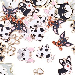 32pcs 8 styles de pendentifs en émail en alliage&nbsp;ENAM-TA0004-18