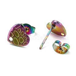 Boucles d'oreilles à tige en acier inoxydable 304 avec placage ionique (IP)&nbsp;STAS-I183-06A-M