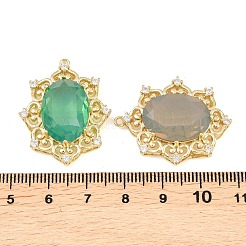 Messing micro pave klare zirkonia anhänger&nbsp;KK-H257-11G