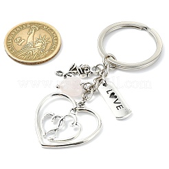 Natürlicher Rosenquarz keychain&nbsp;KEYC-JKC01081-01