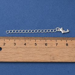 Emembouts en laiton plaquées en rack avec chaîne et breloques&nbsp;KK-F873-08S