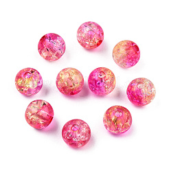 Perles en acrylique transparentes craquelées&nbsp;CACR-N002-07A