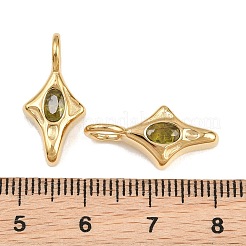 Anhänger aus 304 Edelstahl mit Mikropflaster und Zirkonia&nbsp;CU-CBAAD99-01G-A