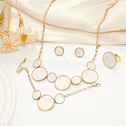 Bracelets à maillons en alliage émaillé blanc&nbsp;FS-WG9902A-01