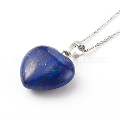 Colliers pendentif coeur pierres précieuses&nbsp;NJEW-JN03493
