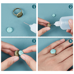 Kit fai da te per realizzare anelli regolabili semicircolari&nbsp;DIY-SC0019-85