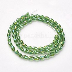 Chapelets de perles en verre électroplaqué&nbsp;GC885Y