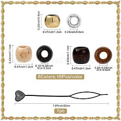 Strumento di intrecciatura per acconciature in plastica a coda di topo&nbsp;OHAR-FS0001-03