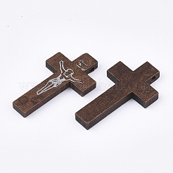 Pendentifs en bois imprimées&nbsp;X-WOOD-S050-35B-04