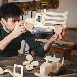 56 Stück Holz-Rundrad&nbsp;FIND-GA0007-53