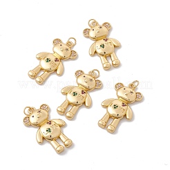 Placage en rack laiton micro pave pendentifs en zircone cubique colorée&nbsp;ZIRC-C040-23G