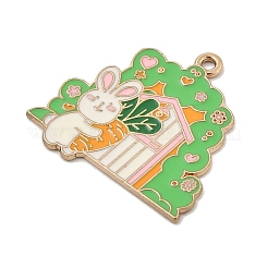 Anhänger aus Emaille mit Tiermotiven aus Zinklegierung&nbsp;FIND-Z065-01H