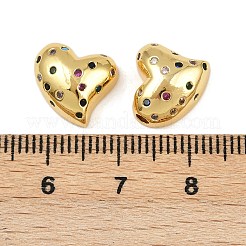 Perles de zircone cubique micro pave en Laiton&nbsp;KK-F908-10G