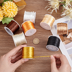 8 rotolo di cordoncino in raso di nylon a 8 colori&nbsp;NWIR-PH0002-03