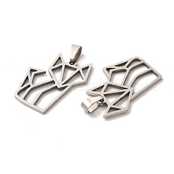 Anlaufgeschützte Origami-Anhänger aus Edelstahl 201&nbsp;STAS-K251-043P