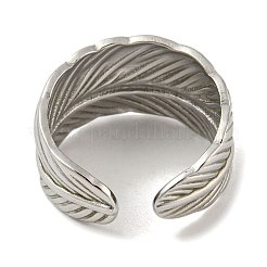Bague de manchette ouverte en acier inoxydable 304 anti-ternissement&nbsp;RJEW-C067-15P