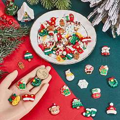 72 Stück 18 Stile Weihnachtsharz Decoden Cabochons&nbsp;RESI-SC0005-75