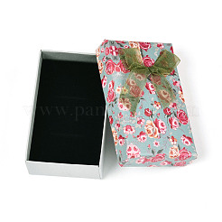 Blumenmuster Pappe Schmuckverpackung Box&nbsp;CBOX-L007-003B