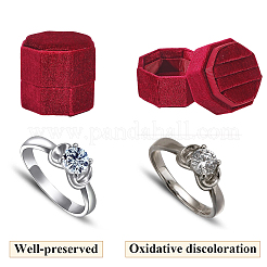 Ringbox aus Kunststoff mit Samtbezug&nbsp;VBOX-WH20003-001F