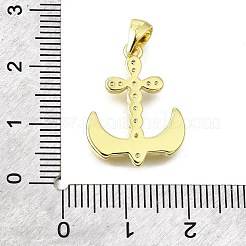 Messing Mikro ebnen Zirkonia Anhänger&nbsp;KK-V007-25G
