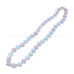 Brins de perles de verre de galvanoplastie transparentes&nbsp;EGLA-C002-HR01