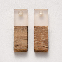 Pendentifs en résine transparente et bois de noyer&nbsp;RESI-S358-79B-B06