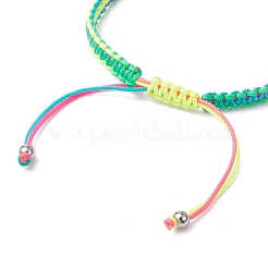 Bracciali regolabili in cordino di nylon intrecciato&nbsp;BJEW-JB11597-04