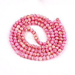 Chapelet de perles en verre baking paint&nbsp;DGLA-N003-6mm-A01