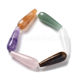 Natürliche Amethyst & Rosenquarz & Tigerauge & Quarzkristall & grüner Aventurin & Karneol Perlenstränge&nbsp;G-P528-H09-01
