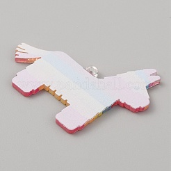Pendenti in acrilico stampato opaco a tema carnevalesco&nbsp;SACR-WH0008-015E