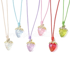 6 collana con ciondolo in acrilico trasparente&nbsp;NJEW-JN05441