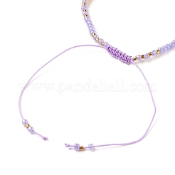 Bracelets de perles de nylon tressés réglables&nbsp;BJEW-JB05593-04